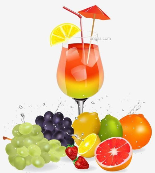 從免費PNG素材到多彩飲品世界 探索果汁與雞尾酒的視覺藝術
